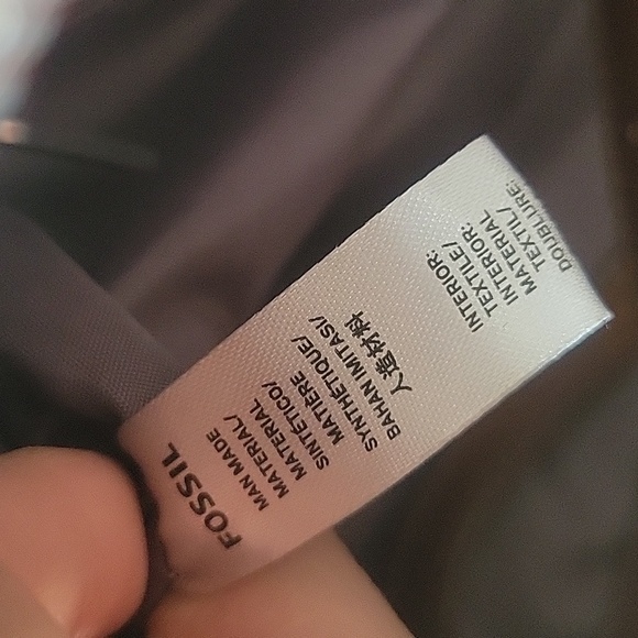 FOSSILS Sydney Hearts Satchel Brown Purple - Picture 10 of 16